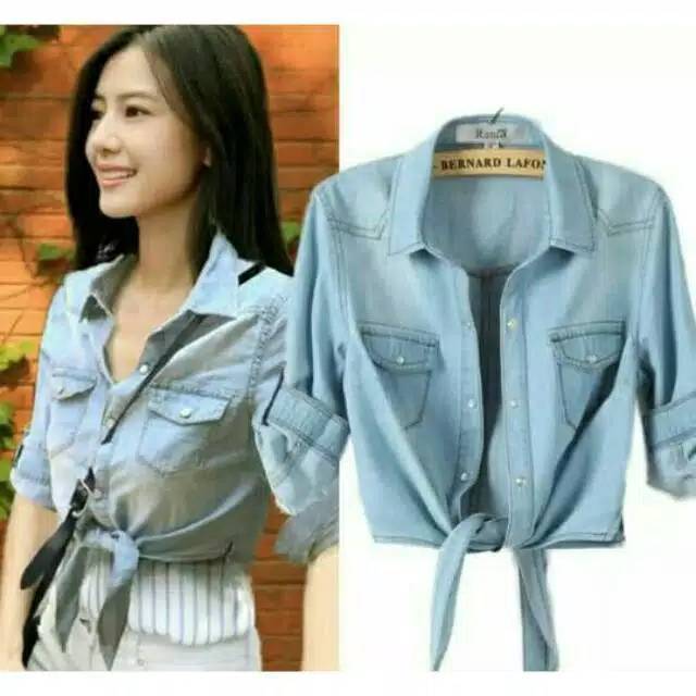 Rompi pendek jeans wanita