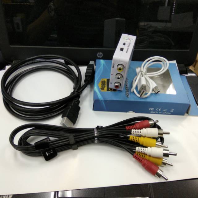 Paket HDMI To AV RCA + Kabel HDMI + Kabel Rca Converter