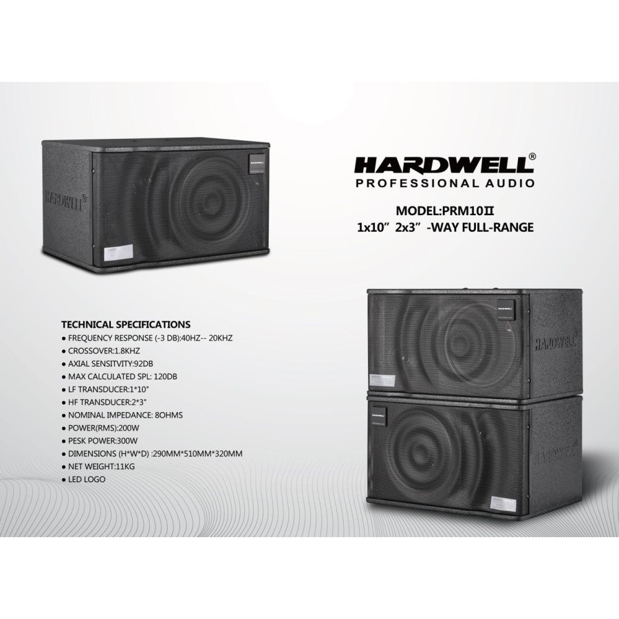 Speaker Pasif Karaoke HARDWELL PRM 10 II  PRM10 II ORIGINAL 10 INCH