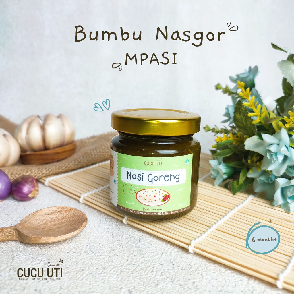 

BUMBU NASI GORENG MPASI BOTOL KACA 100GR - CUCU UTI