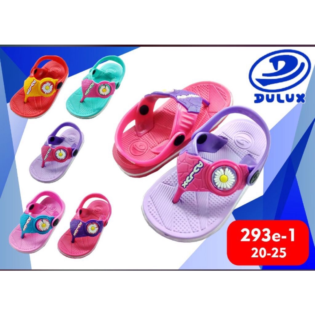 DX-293E-1 Sandal Jepit Anak Cewek Motif Bunga / Sandal Jepit Bayi &amp; Balita Merek Dulux Ukuran 20-25