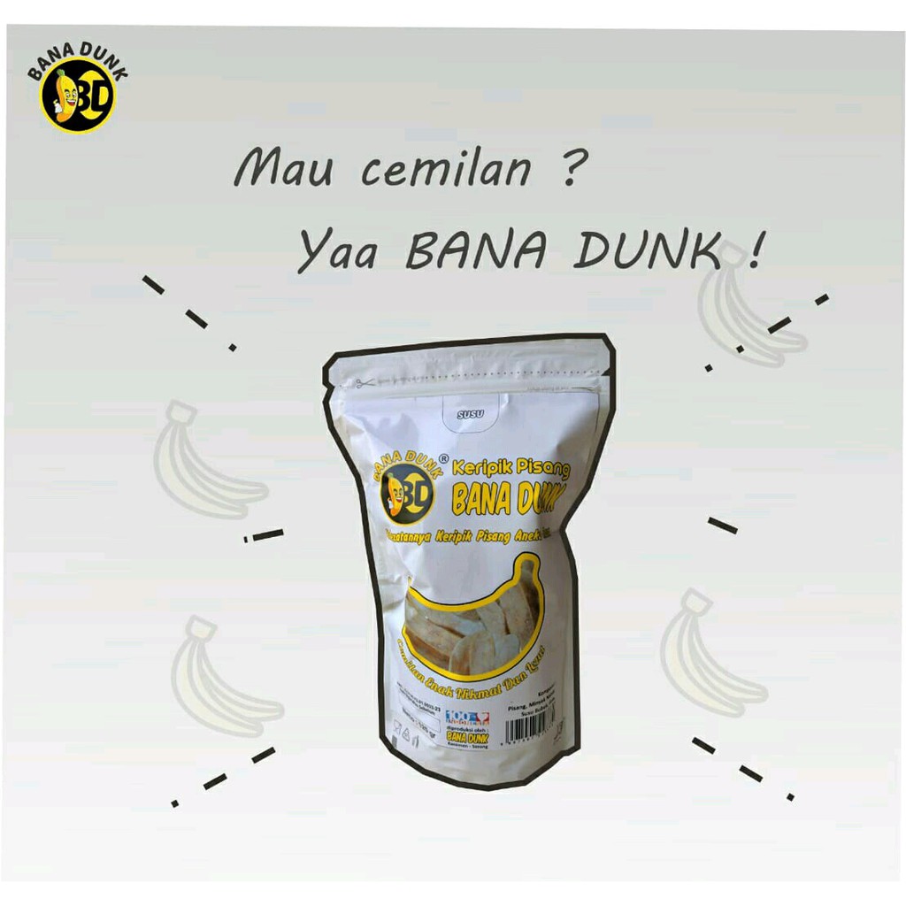 

BANA DUNK / KERIPIK PISANG / CEMILAN SEHAT / VARIANT RASA / BEKASI