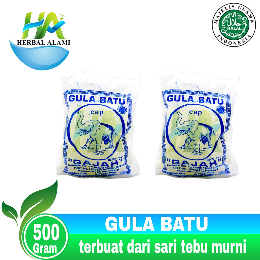 GULA BATU CAP GAJAH 500GRAM