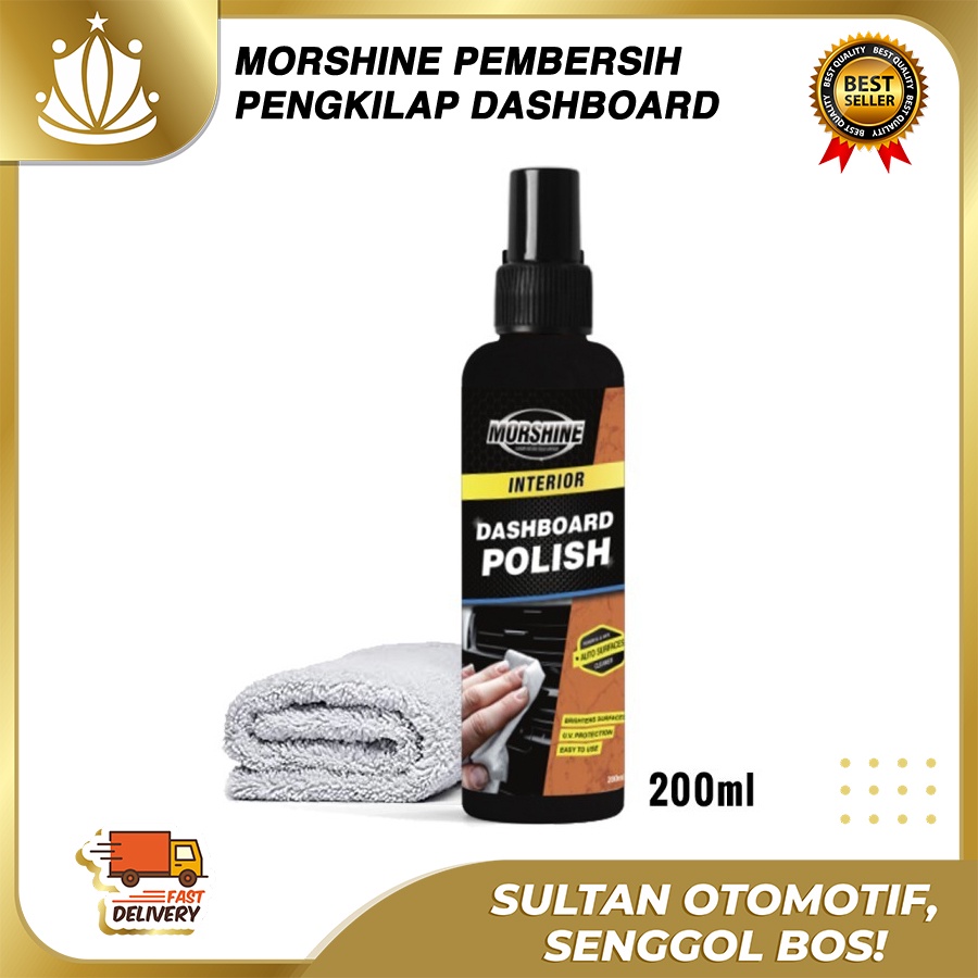 MORSHINE Pembersih Pengkilap Dashboard Mobil, Jok Mobil, Plafon 200ml