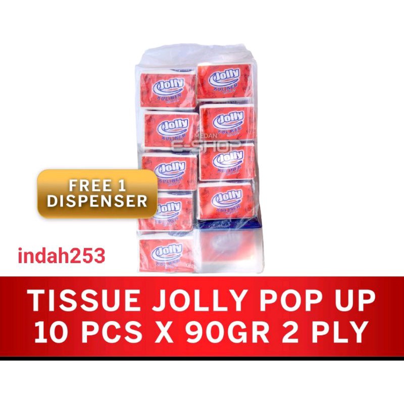 TISSUE JOLLY POP UP TISU KULINER 10 PCS x 90Gram  Murah