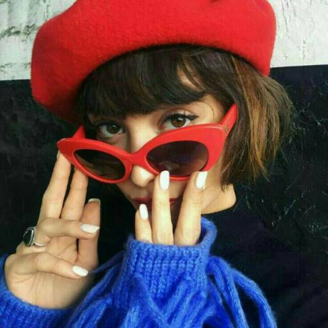 READY INDO - Bold retro vintage elips glasses sunglasses