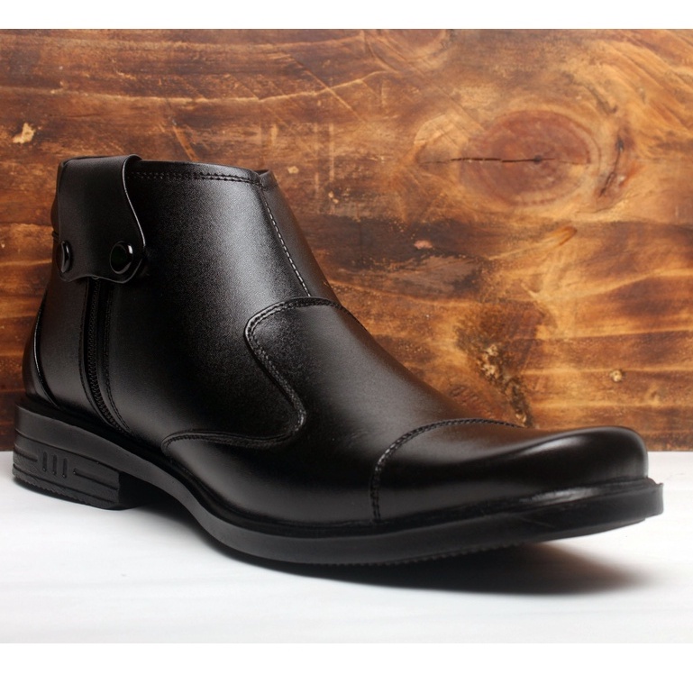 Sepatu BOOT Pria  Kulit Asli PDH   Rasheda K 08 Big Size Jumbo