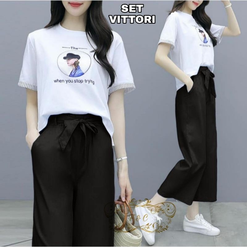 Baju Setelan Wanita / Baju Setelan Casual / Set Vittori