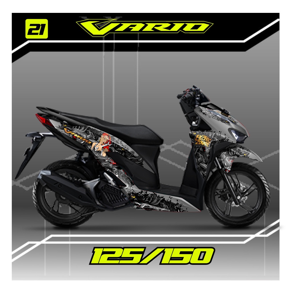 Cod Decal stiker vario 150 new full body,Decal stiker vario 125 gen 1 full body,stiker striping deca