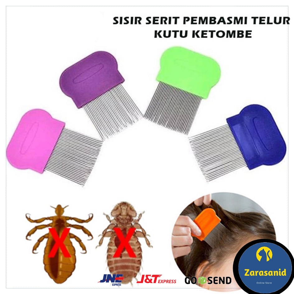 Sisir Serit Kutu Ajaib Pembasmi Ketombe Telur Kutu Logam Besi Stainles Murah Berkualitas