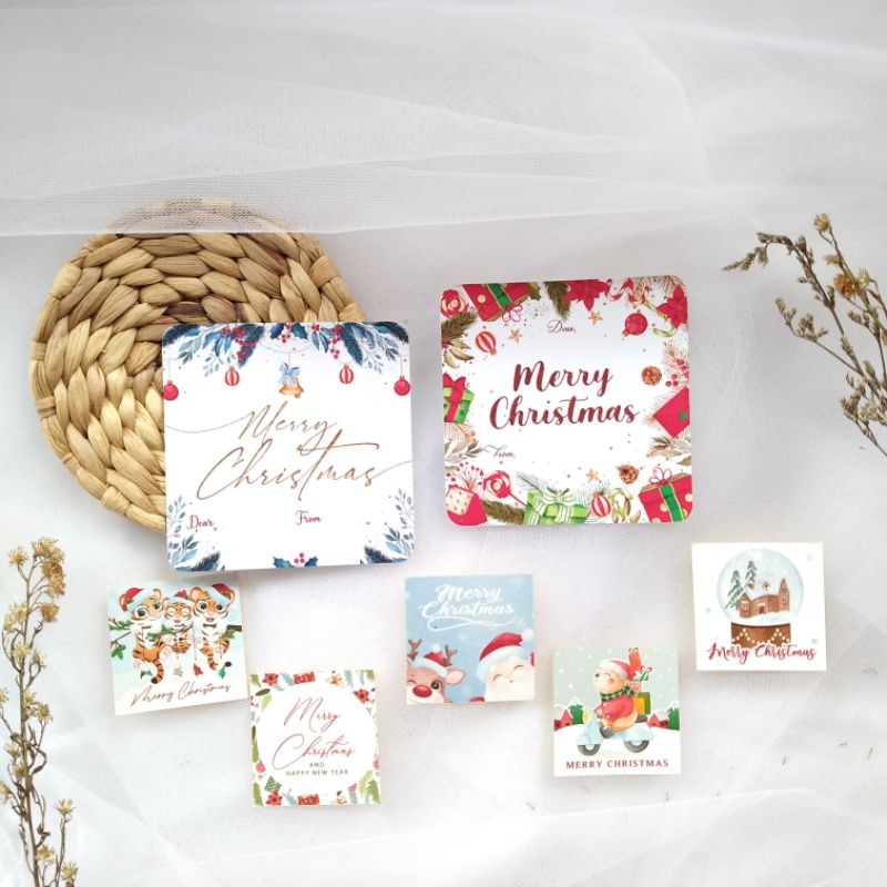 

Stiker Merry Christmas Stiker Natal Hiasan Natal Greeting Card Christmas 1