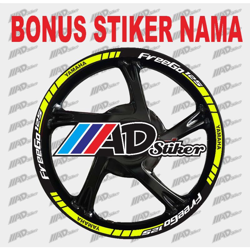 CUTTING STIKER LIST VELG YAMAHA FREEGO TERLARIS