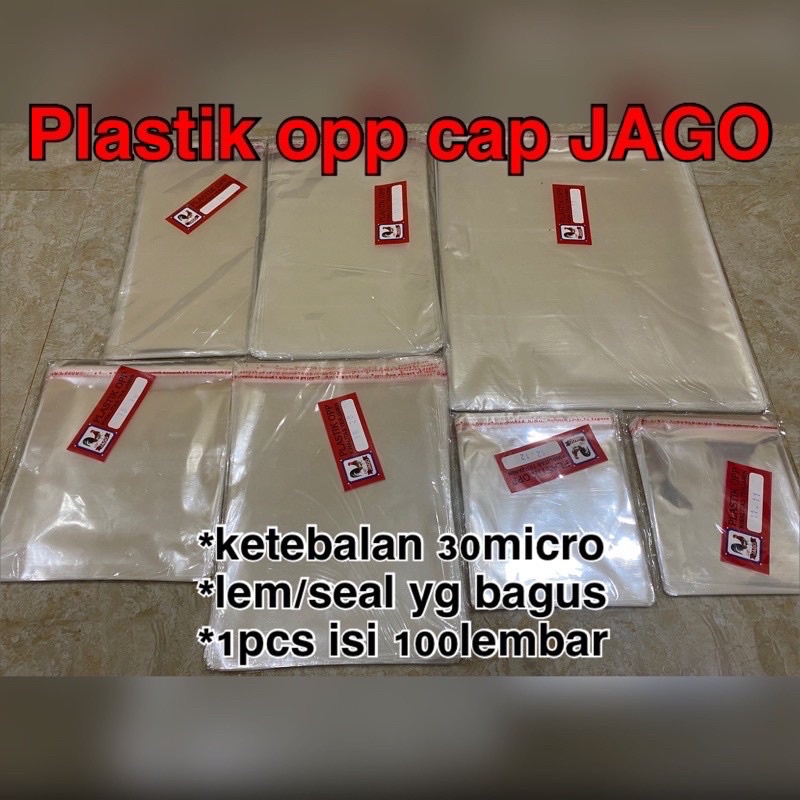 plastik opp, double seal.untuk baju.