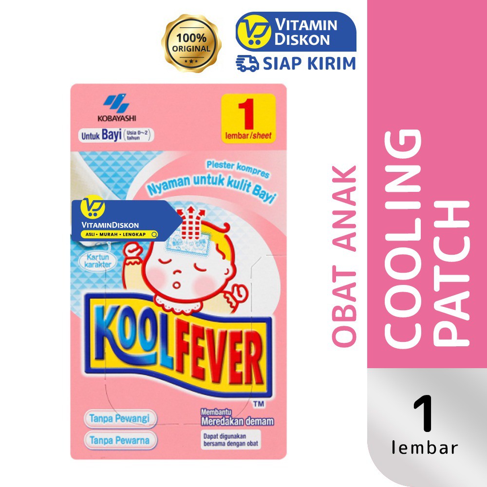 Kool Fever Baby 1 Pcs / 1 Lembar | Plester Kompres Membantu Meredakan Demam Bayi