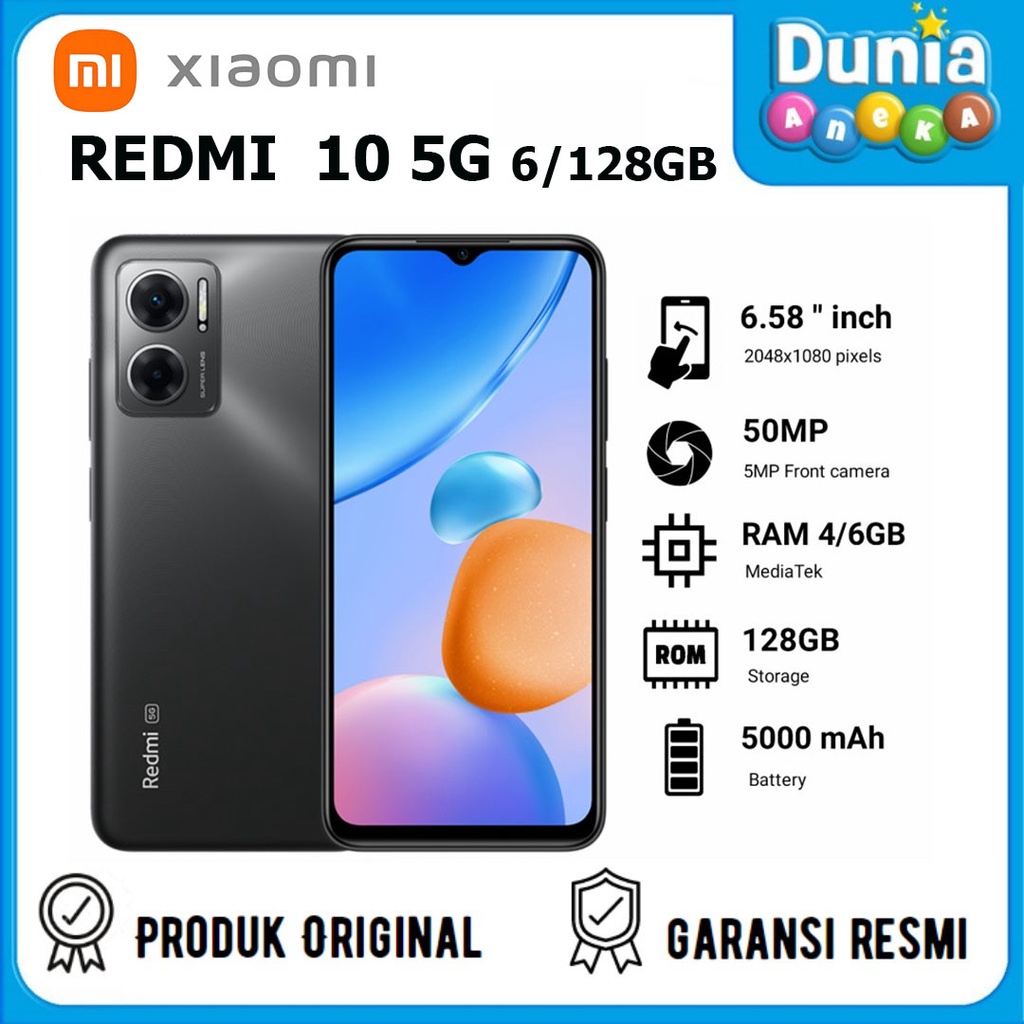 XIAOMI REDMI 10 5G 6/128 GB - GARANSI RESMI XIAOMI