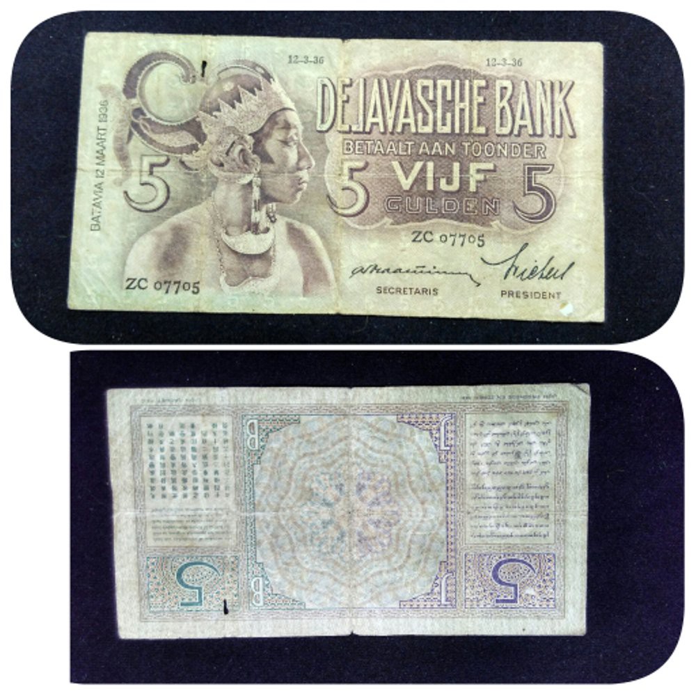 BARANG KUNO - UANG 5 GOLDEN TH 1936