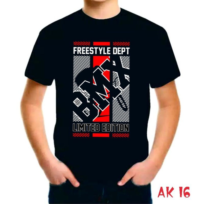 PROMO!!! kaos anak pria motif bmx pakaian pria - Bahan Mantap