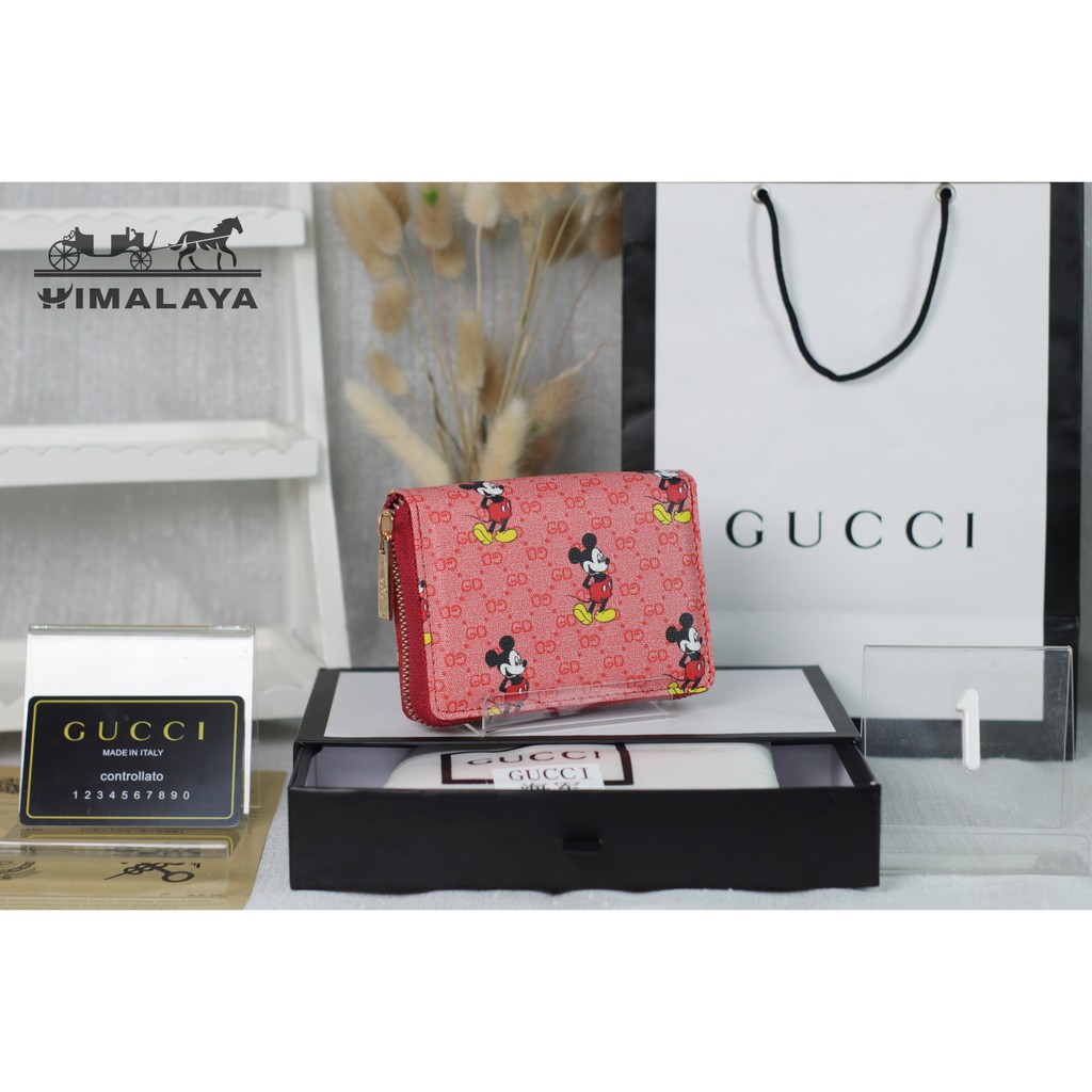 Dompet Gucci Disney Mini Free Box (BELI 4 FREE PAPERBAG 1pcs)