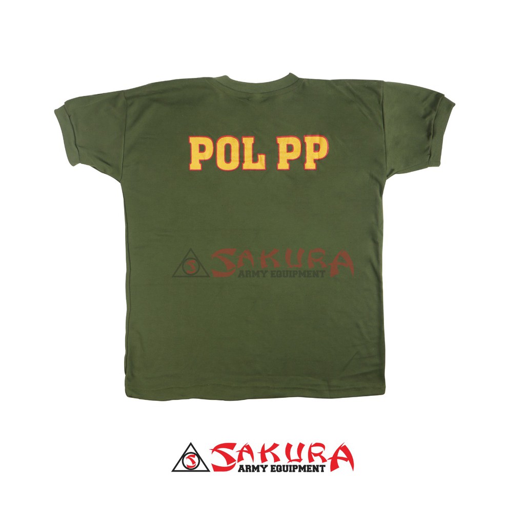 Kaos POL PP Hijau Kaos Oblong SATPOL PP