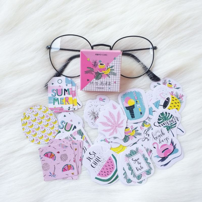 

Sticker beautiful summer pink tosca lucu stationery murah
