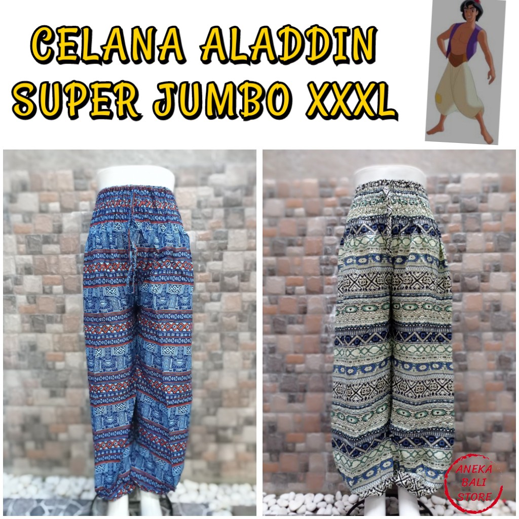 Celana Alladin Super Jumbo Bali U-XXXL, celana panjang wanita , celana kulot jumbo murah, aladdin, aladin, celana rumah santai-0