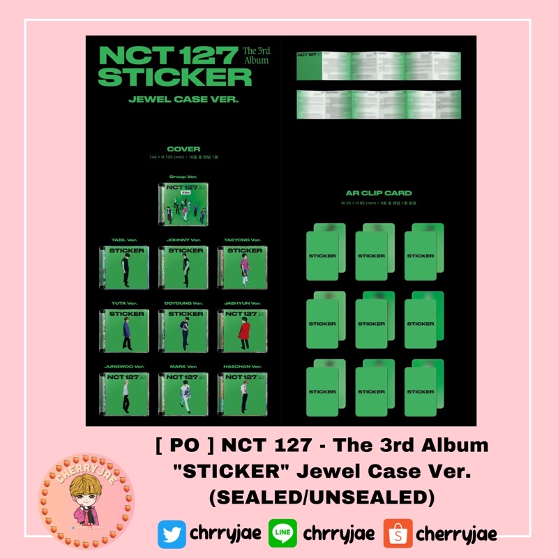 [ PO ] NCT 127 - The 3rd ALBUM “STICKER” JEWEL CASE VER. (SEALED/UNSEALED)