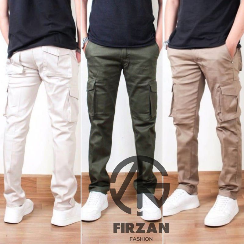 [TERLARIS] CELANA CARGO PANJANG PRIA UKURAN 27-38 PREMIUM QUALITY SLIMFIT COWO SKINNY POLOS COWOK