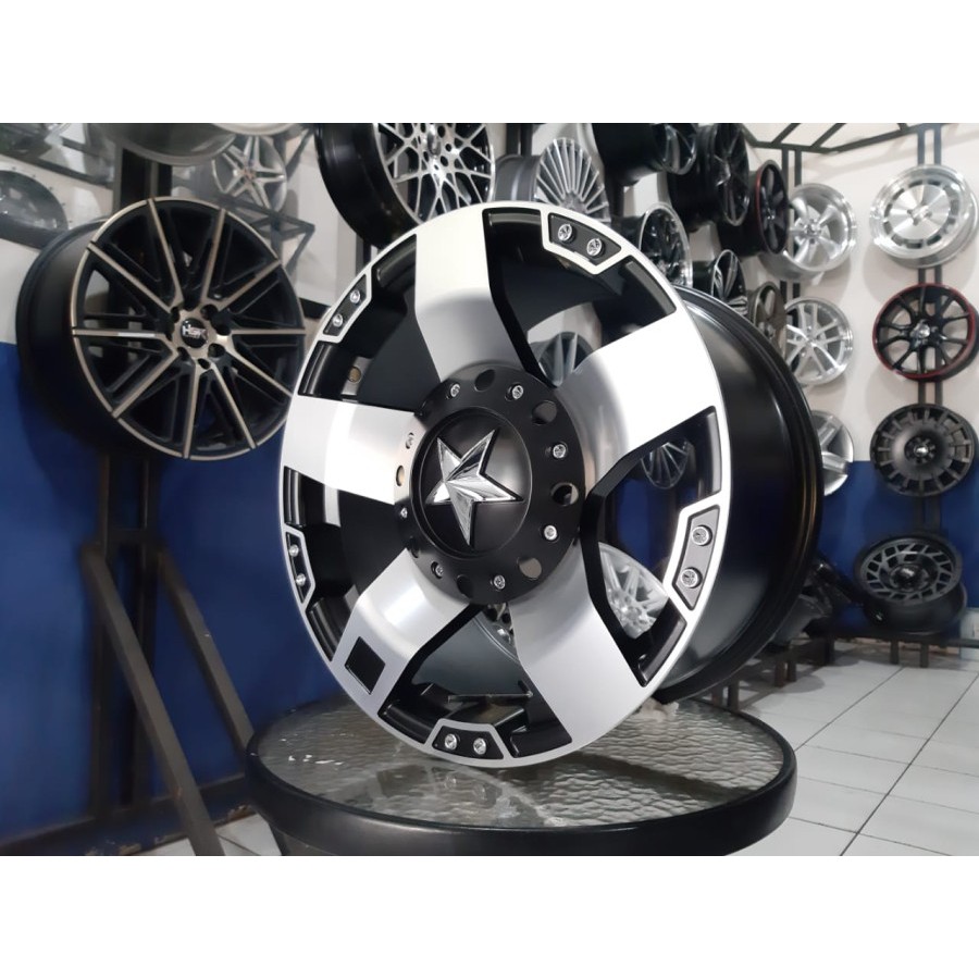 Velg Mobil Semi Offroad Ring 17 HSR RASTA Pelek R17 Baut 5 Untuk Rush Terios Innova Rubicon JK Dll