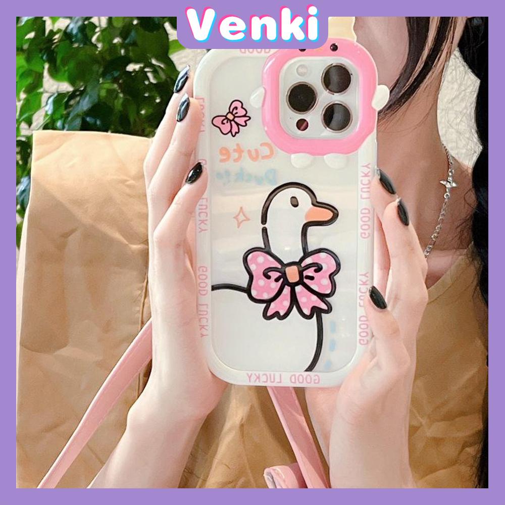 iPhone Case Silicone Soft Case Clear Case Airbag Shockproof Protection Camera Smooth Feel Cartoon Duck Cute Compatible For iPhone 11 Pro Max 13 Pro Max 12 Pro Max 7Plus xr XS Max