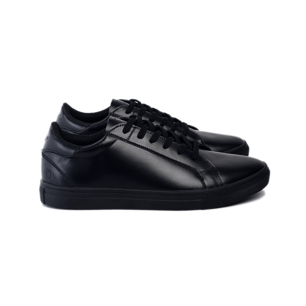 Blanco Black | Sepatu Sneakers Kulit Asli Hitam Casual Kasual Polos Ori Footwear | FORIND x Zapato