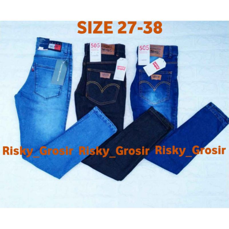 Celana Jeans Panjang Pria Slimfit UFC MMA Size 27-38