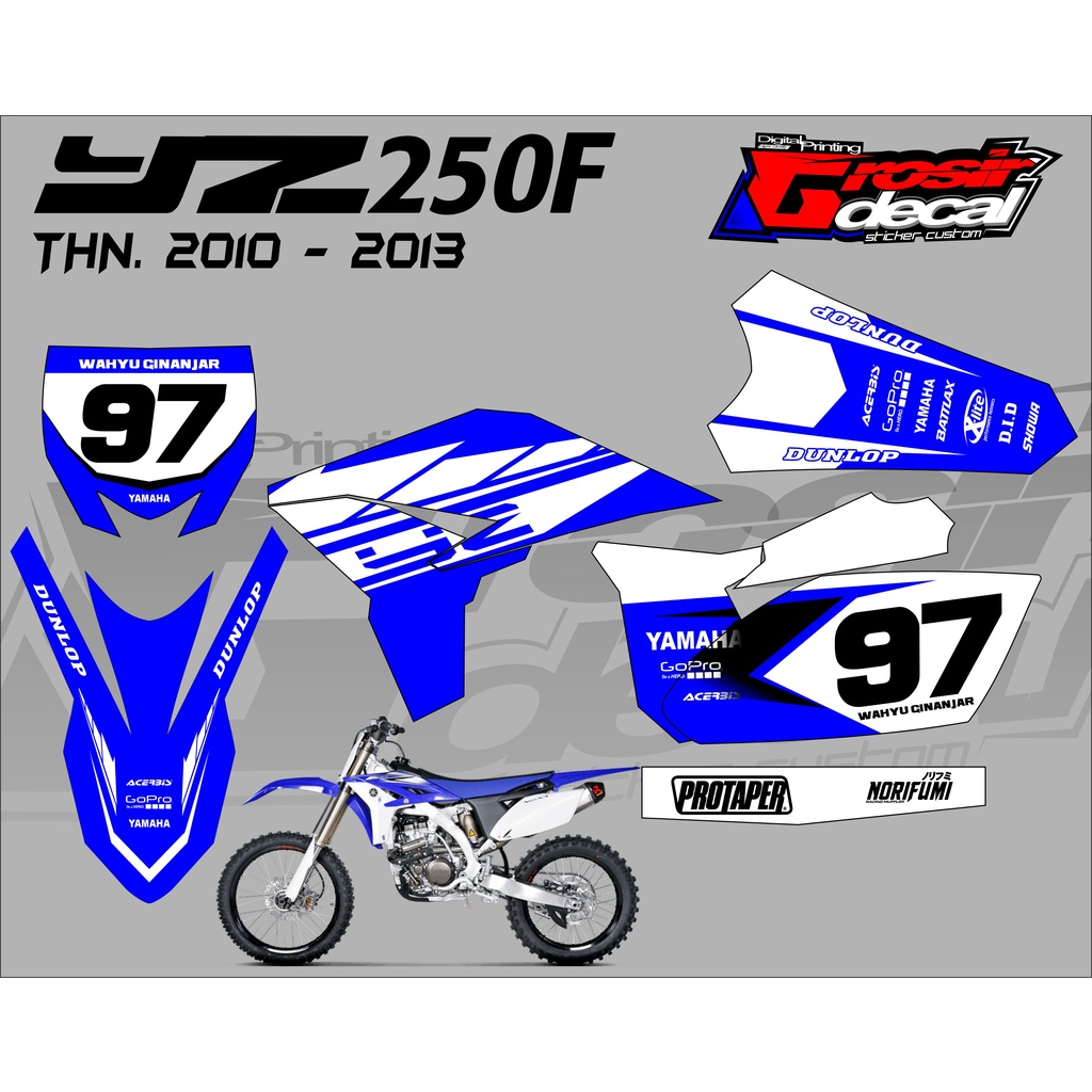 Sticker Stiker YZ 250F 2010 - 2013  Stiker YZ 250 Lama Fullbody