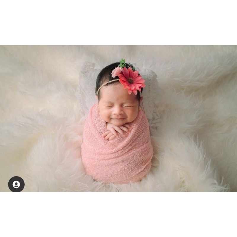 bedong rajut foto newborn selimut bayi model lilit untuk photography | Warna 2 |