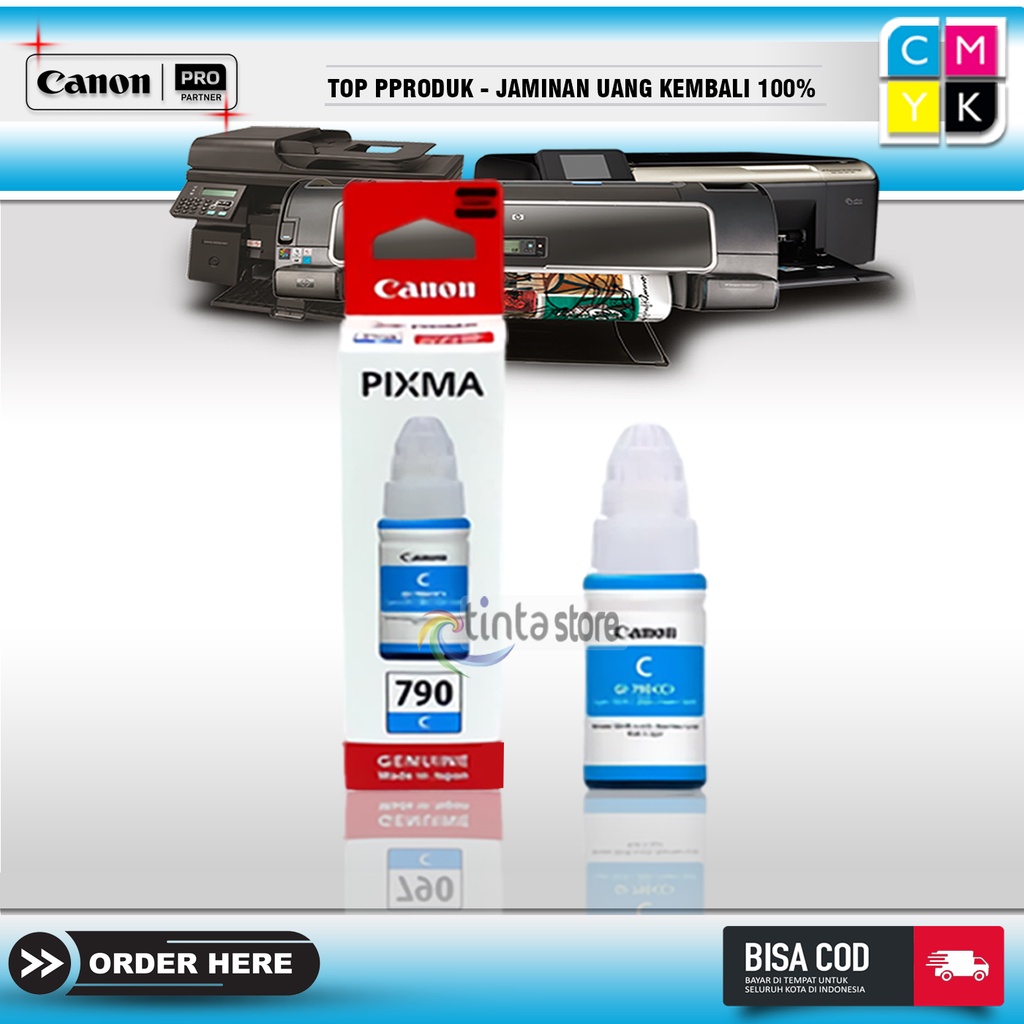 Tinta printer canon pixma 790 CYAN SERIES G1010 G2010 G1000 G2000 G3000 G4000 G3010 G4010