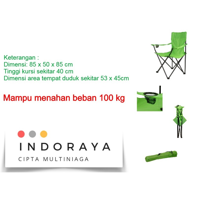 Kursi Lipat Outdoor Camping Pancing Hijau Muda