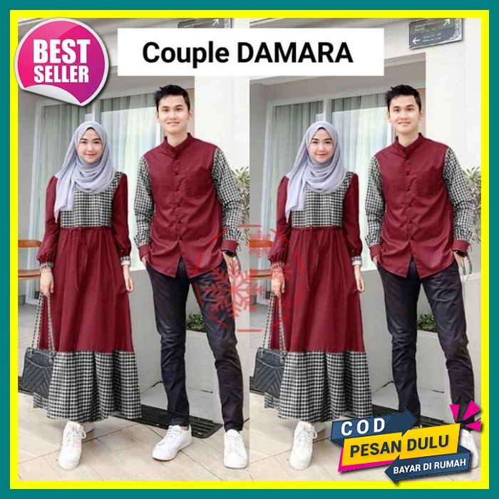 Baju Couple Lebaran Gamis Couple Suami Istri Lebaran Kekinian Baju Sarimbit Keluarga Terbaru 2021 20