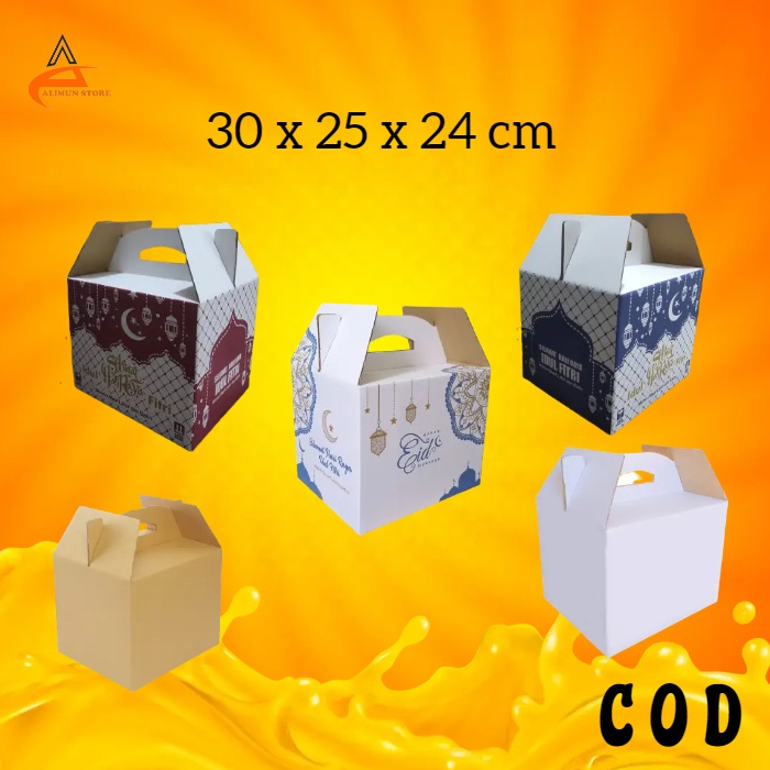 

Box parsel 30x25x24 cm jinjing kardus kerdus polos hampers sembako giftbox kotak hadiah idul fitri oleh oleh kemasan tebal