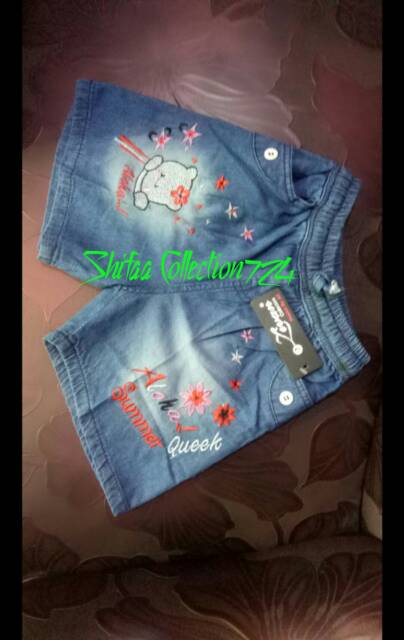 Celana Jeans / Celana Pendek Anak / Hot Pants Celana Pendek/ Hot Pants Bordir Anak