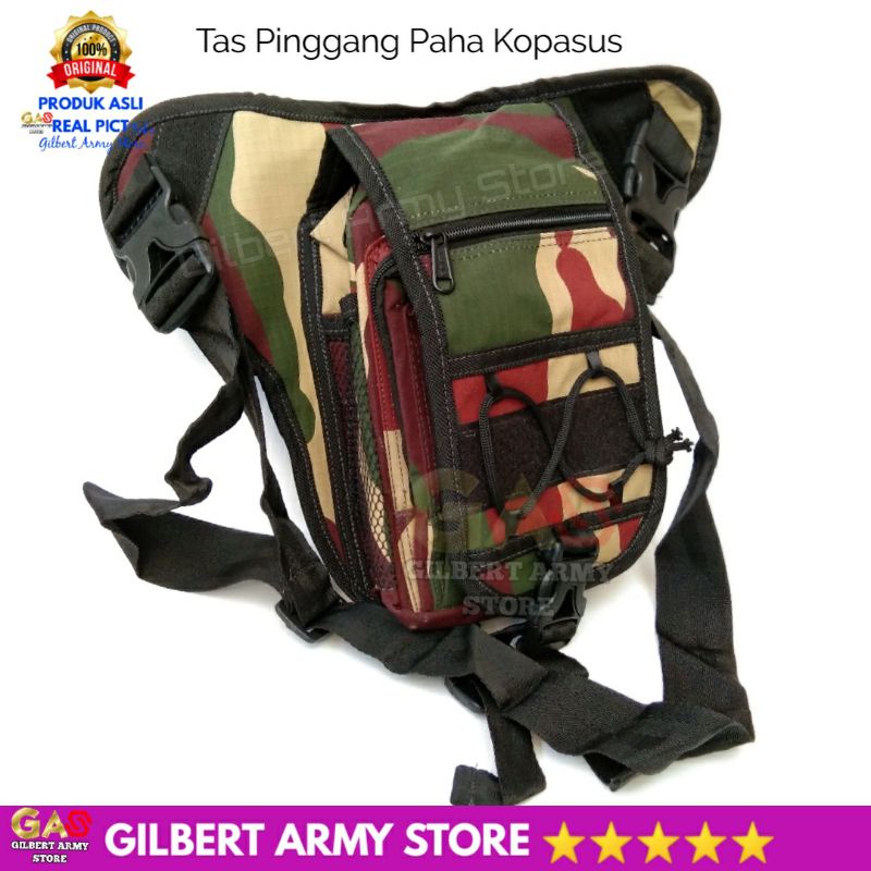 Tas Pinggang slempang Paha Loreng Kopasus Kopassus Gilbert Army Store