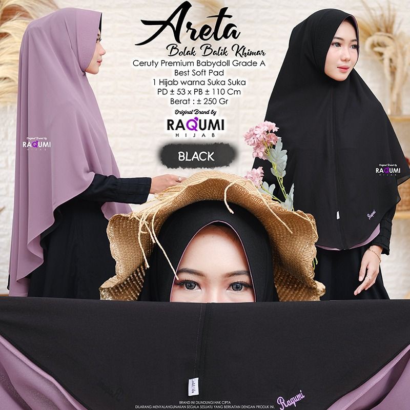 ARETA BOLAK BALIK KHIMAR ORI RAQUMI HIJAB