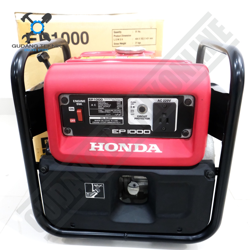 Genset HONDA EP1000 850Watt / Generator HONDA EP 1000 850W - Genset Power Generator Gasoline Bensin