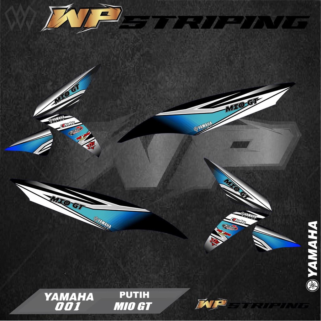 Stiker Striping MIO GT/Sticker Variasi List Skotlet Motor Yamaha MIO Gt/Racing 001