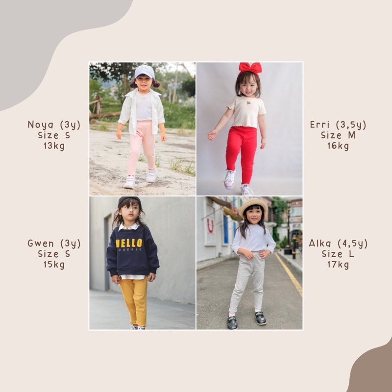 Celana Legging Panjang Rib Anak