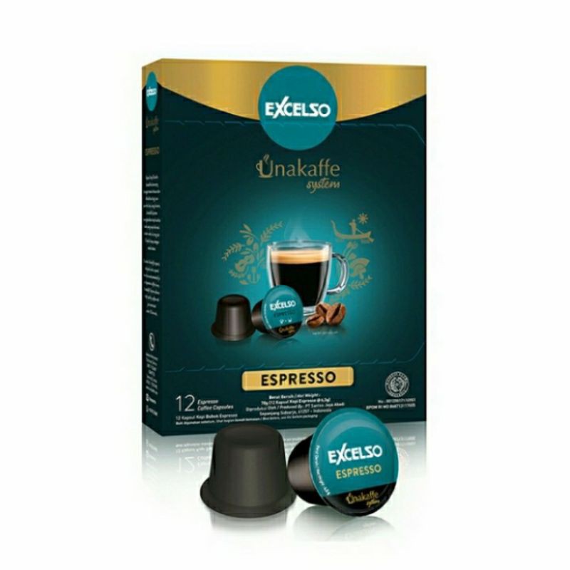 

EXCELSO Unakaffe Espresso Coffee Capsule (12 Pods) Kopi Kapsul