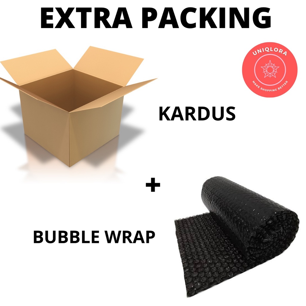 

[PACKING TAMBAHAN] PACKING KARDUS + BUBBLE WRAP | PERLINDUNGAN EXTRA