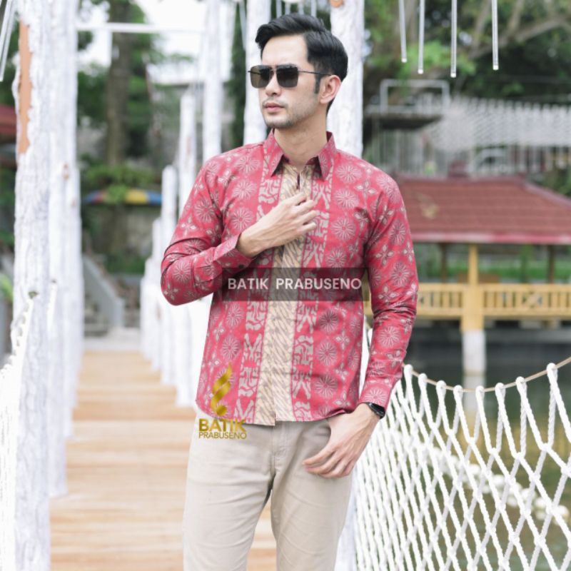 BATIK PRIA TERBARU MOTIF HANUM BAJU NGANTOR BAJU PESTA PRIA ORIGINAL PRABUSENO