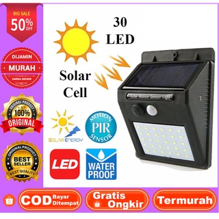 LAMPU TENAGA SURYA LED /LAMPU TEMBAK TENAGA MATAHARI - LAMPU SOROT SOLAR CELL COB / LAMPU DINDING / LAMPU PILAR / WALL LAMP KOTAKLED OUTDOOR MINIMALIS / TEMBOK / 1 ARAH / 2 ARAH /  COD ) Lampu Taman Tenaga Surya 30LED Sensor Light LED Solar Lamp / Solar
