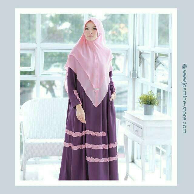 Jasmine - Mashel Dress Gamis Cantik Matt Wollcrepe Caltry Ori Jasmine