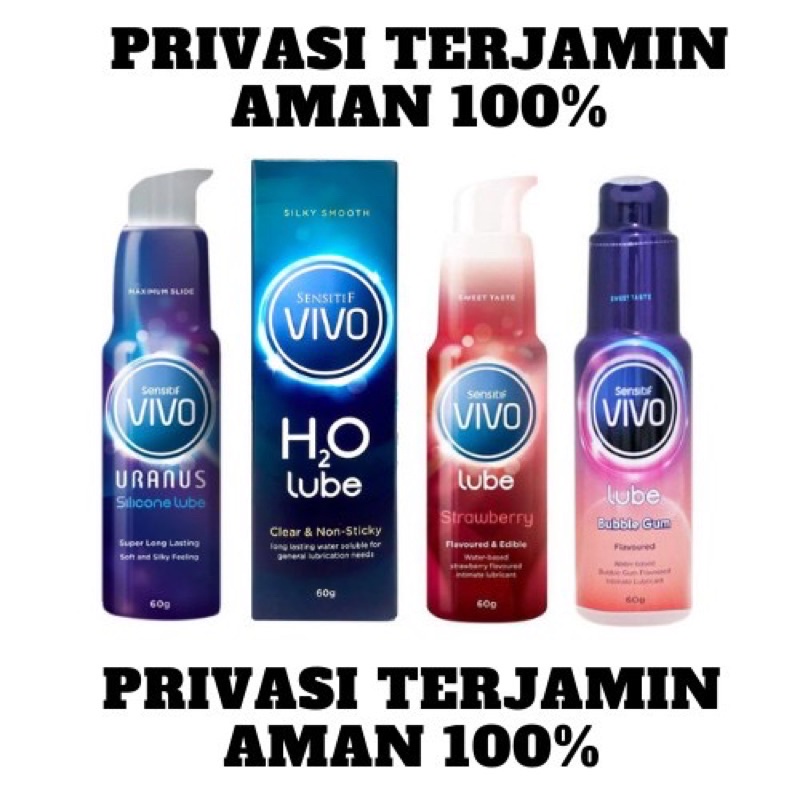 Vivo Lubricant H2O Strawberry Uranus Silicon Bubblegum Pelumas Berhubungan Pelicin Bahan Dasar Air