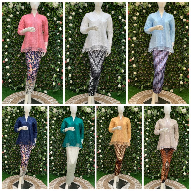 Stelan kebaya busui kartini / kebaya muslim / kebaya brokat tulle bordir